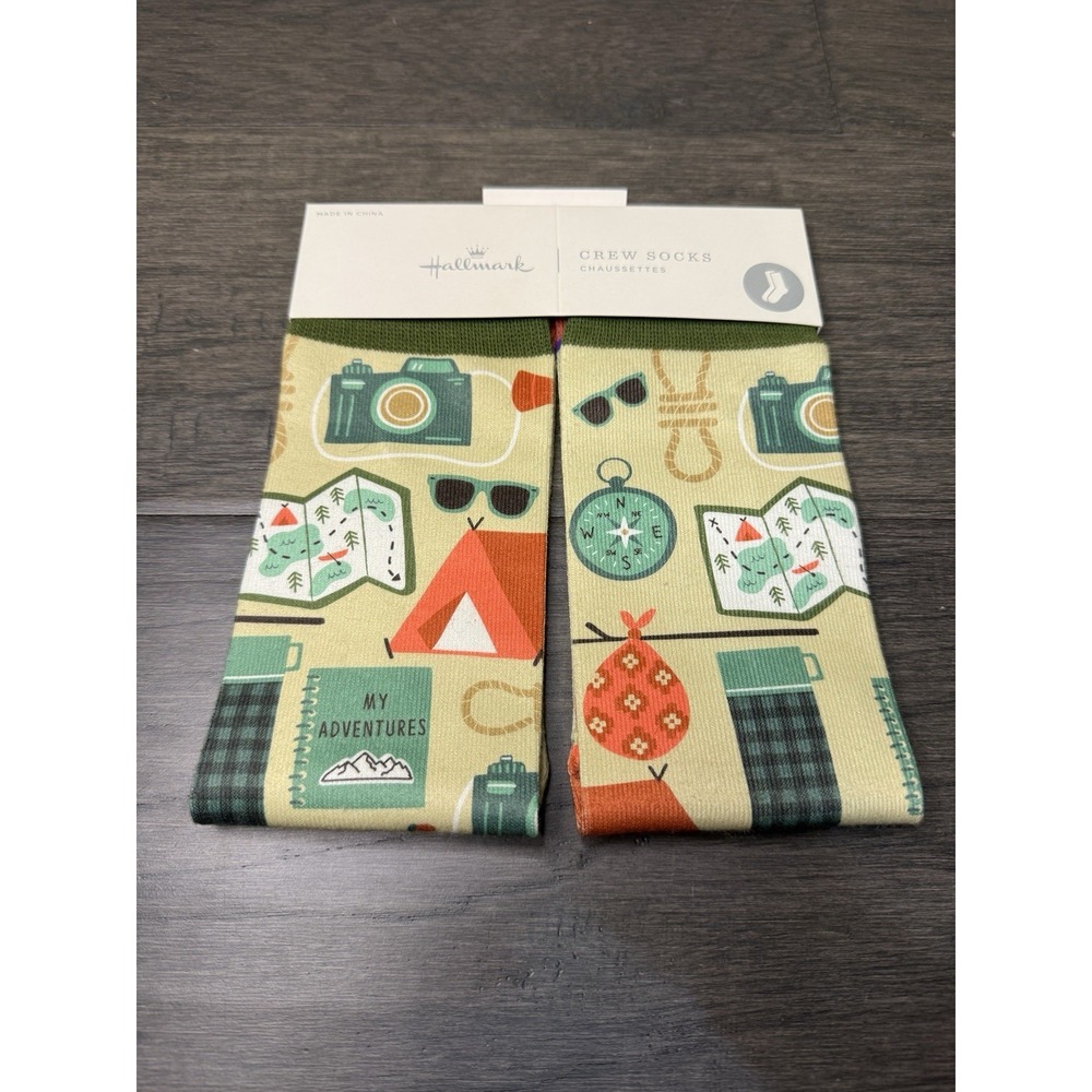 Hallmark Crew Socks Camping New One Size Fits Most